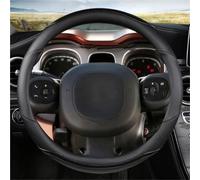 SQOFJGIGN Copri Volante Coprivolante in Fibra Carbonio + Pelle per Fiat per Panda 2013-2022 Accessori Auto Copri Volante per Auto(Black O Shape)