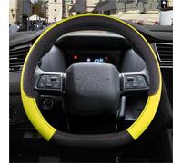 SQOFJGIGN Copri Volante per Citroen C4 2021-2023 Coprivolante Auto in Pelle PU Antiscivolo Accessori Auto Copri Volante per Auto(Giallo)