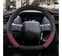 SQOFJGIGN Copri Volante per Citroen C4 2021-2023 Coprivolante Auto in Pelle PU Antiscivolo Accessori Auto Copri Volante per Auto(Vino Rosso)