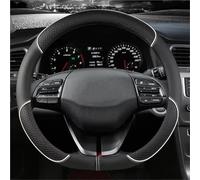 SQOFJGIGN Copri Volante per Hyundai per Sonata per Elantra Sport 2016-2021 D-Type Coprivolante Auto in Pelle PU Ricambi Auto Copri Volante per Auto(D-White)