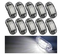 SQOFJGIGN direzione Freccia Luce Posizione Laterale A LED 6SMD 12V 24V Per Scania Staffa Luce Ingombro Camion Fanale Posteriore Rimorchio Trattore Camion Luce Parcheggio(BIANCO)