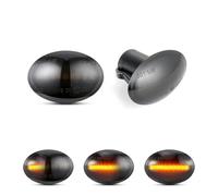 SQOFJGIGN direzione Freccia Per Fiat Per 500 500C 500L (Typ 351 352) 2012-up Luce di posizione laterale a LED 4C(Smoked Dynamic Amber)