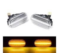 SQOFJGIGN direzione Freccia Per Nissan 350Z Per Micra Per Navara Per Note Luci posizione laterali a LED Indicatori direzione Luci dinamiche color ambra(Clear Normal Amber)