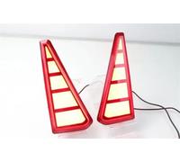SQOFJGIGN LED Fanale posteriore 2PCS Per Toyota Per NOAH Per VOXY Serie 80 Multi-funzioni 12V LED Paraurti Posteriore Lampada Nebbia Luce Freno Paraurti Posteriore Decorazione La(Tipo B)