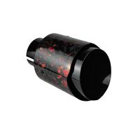 SQOFJGIGN Terminale di Scarico 1 Pz Universale Auto Forgiato in Fibra di Carbonio Coda Gola Silenziatore Lucido Marmitta Ugello di Scarico Punta Multicolore Tubo di Scarico Auto(Red 60mm-101mm)