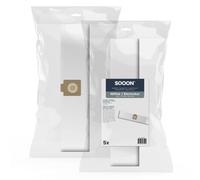 SQOON Sacchetti per aspirapolvere, 5 pezzi, adatti per Nilfisk & Electrolux GD930 / E22 / UZ930, sacchetti filtro di alta qualità, durevoli e su misura
