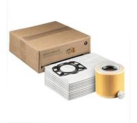SQOON® Sacchetti per aspirapolvere e 1 filtro per Kärcher, WD 2 Plus, WD 3,10 sacchetti per aspirapolvere KFI357 + 1 filtro KFI 3310