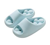 SQOYEI Bagno Antiscivolo Scarpe da Massaggio, A Prova Di Odore Pantofole per Digitopressione per I Genitori, Partner Pantofole per Massaggio Famiglia(Blu,35-36 EU)
