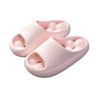 SQOYEI Bagno Antiscivolo Scarpe da Massaggio, A Prova Di Odore Pantofole per Digitopressione per I Genitori, Partner Pantofole per Massaggio Famiglia(Pink,39-40 EU)