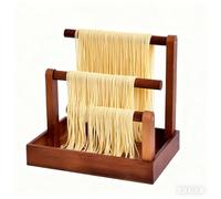 SQOYEI Cucina Stendino per Pasta Contenitore a Più Livelli, Ispessito Legno Essiccatore per Pasta Rimovibile, Stendi Pasta Fresca per Chef(2 Pcs)