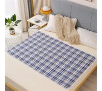 SQOYEI Grandi Traversa Impermeabile Riutilizzabili Portatili, Traverse Letto Anziani per Bambini, Animali Domestici Telo Impermeabile Letto a Prova Di perdite(80x120cm,Blue A)