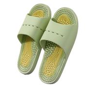 SQOYEI Pantofole per Massaggio a Prova Di Odore, Al Coperto Muto Scarpe da Massaggio Antiscivolo Pantofole per Digitopressione per Gli Amici, Anziani(Verde,36-37 EU)