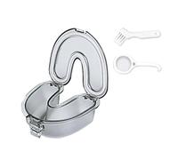 SQOYEI Pc Contenitore per Apparecchi Ortodontici Porta Apparecchio Denti Sigillato e a Prova di perdite Porta Bite Dentale con Cestello di Scarico, Ufficio(Set C)