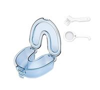 SQOYEI Pc Contenitore per Apparecchi Ortodontici Porta Apparecchio Denti Sigillato e a Prova di perdite Porta Bite Dentale con Cestello di Scarico, Ufficio(Set D)