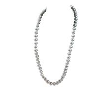 SQPZM Collana di Perle per Donna in Perle d'Acqua Dolce Naturali, Bianco Naturale con Luce Elegante, Gioiello Classico per Tutti i Giorni e Occasioni Speciali