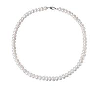 SQPZM Collana di Perle per Donna in Perle d'Acqua Dolce Naturali, Bianco Naturale con Luce Elegante, Gioiello Classico per Tutti i Giorni e Occasioni Speciali