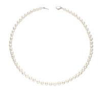 SQPZM Collana di Perle per Donna in Perle d'Acqua Dolce Naturali, Bianco Naturale con Luce Elegante, Gioiello Classico per Tutti i Giorni e Occasioni Speciali