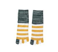 SQQCREATO Calze con Dita 5 Paia di Calzini Grandi da Uomo Happy Five Finger Calzini Caldi Casual Autunno-Inverno a Righe in Cotone con Dita dei Piedi EUR45 46(Color3)