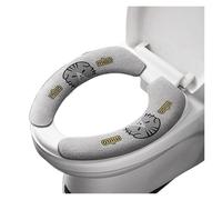 SQQCREATO Copri Sedile WC Coprisedili Adesivi for WC 2 Pezzi/Set | Cuscino impermeabile riutilizzabile lavabile universale(Grey kitten-L)