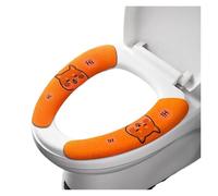 SQQCREATO Copri Sedile WC Coprisedili Adesivi for WC 2 Pezzi/Set | Cuscino impermeabile riutilizzabile lavabile universale(Orange Shiba Dog-M)