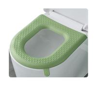 SQQCREATO Copri Sedile WC Cuscino for Sedile WC Impermeabile, Riutilizzabile, in Silicone, Lavabile, in Schiuma, for Uso Domestico, Copriwater, Maniglia, Accessori for Il Bagno | Household Washable Bathroom Accessories(Green)