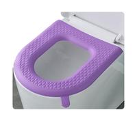 SQQCREATO Copri Sedile WC Cuscino for Sedile WC Impermeabile, Riutilizzabile, in Silicone, Lavabile, in Schiuma, for Uso Domestico, Copriwater, Maniglia, Accessori for Il Bagno | Household Washable Bathroom Accessories(Purple)