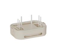 SQQCREATO Porta Modem Da Parete Scatola portaoggetti for router Organizzatore for cavi WiFi Supporto superiore for TV for modem wireless Scaffale for presa Gestione Home Office(Black01)