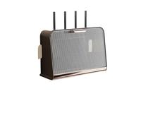 SQQCREATO Porta Modem Da Parete Scatola portaoggetti for scaffale for router WiFi wireless da appendere al muro Custodia for cavo metallico Staffa di alimentazione Organizzatore Plug Board(Coffee 4)