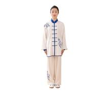 SQQCREATO Tai Chi Uniforme Set di abbigliamento Tai Chi ricamato in stile classico, for la pratica delle arti marziali, stesso for uomini e donne(Color 01,XXXL)