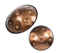SQSXCKIQ 440hz Handpan Steel Adulti Handpan Drum 22 Pollici Strumento Dorato in re minore 9/10/12 Note 432hz con Borsa Morbida Hand Pan Mallets Staffa (Colore: oro-432Hz, Dimensioni: 9 Note)