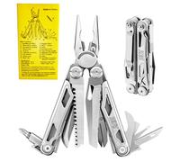 SQT Pinza Multiuso, 18 in 1 in Acciaio Inossidabile, Attrezzo Tascabile con Cacciavite, Apribottiglie, portatile per escursionismo, campeggio e riparazione, regalo per uomini 2308-5