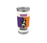 Squad Ghouls Strega Halloween Spooky Zucca Bicchiere termico in acciaio inox doppia parete