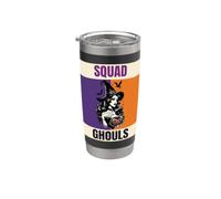 Squad Ghouls Strega Halloween Spooky Zucca Bicchiere termico in acciaio inox doppia parete