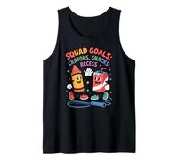 Squad Goals Pastelli Snack Recesso Bambini Divertenti Canotta