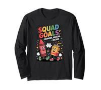 Squad Goals Pastelli Snack Recesso Bambini Divertenti Maglia a Manica