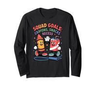 Squad Goals Pastelli Snack Recesso Bambini Divertenti Maglia a Manica