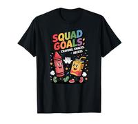 Squad Goals Pastelli Snack Recesso Bambini Divertenti Maglietta