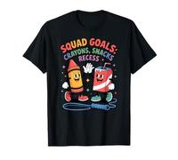 Squad Goals Pastelli Snack Recesso Bambini Divertenti Maglietta