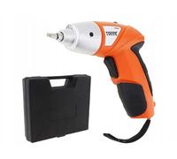 SQUADO - Avvitatore elettrico a batteria ricaricabile da 3,6 V, 3 Nm, 44 punte, indicatore batteria, luce LED, set attrezzi con valigetta