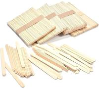 SQUADO Bastoncini in Legno Naturale per Lecca Lecca e Gelati, o per fai da te, hobby, 11x1 cm, Set da 100 Pezzi