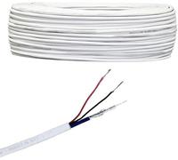 SQUADO Cavo Coassiale RG59 da 80 Metri con Alimentazione - Matassa Video e Alimentazione per Telecamere di Sorveglianza