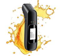 SQUADO Etilometro Digitale Portatile Professionale con Display LCD, Sensore ad Alta Precisione, per Uso Domestico e Feste, Nero