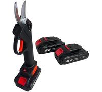 SQUADO Forbice da Potatura Elettrica 48V, Cesoie Professionali con 2 Batterie Li-ion, Taglio 28mm, colore VARI