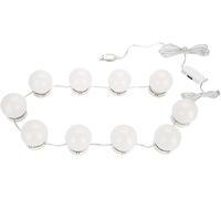 SQUADO Lampade da specchio LED per make-up con stile Hollywood, set da 10 con luci a forma di uovo per albero di Natale interno/esterno, 12 pollici - Bianco