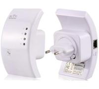 SQUADO Ripetitore WiFi Wireless N 300Mbps, Amplificatore Segnale 802.11 b/g/n, Range Extender con WPS, Modalità AP/Client, Bianco