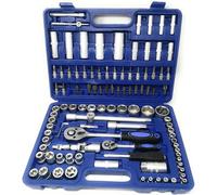 SQUADO Set Chiavi a Bussola e Accessori con Cricchetto 108 pezzi Chrome Vanadium Professionale con Valigetta