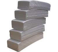 SQUADO Strisce di carta per Ceretta Professionale, 500 Pezzi, 5 Confezioni da 100 Unità, per Depilazione Multiuso