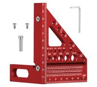 Squadra 3D da falegname, 22,5-90°, in lega di alluminio, per falegname, multiuso, triangolare, multi-angolo, con perno di posizione angolare, strumenti per falegnami per ingegneri