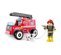 SQUADRA ANTINCENDIO furgone AUTO DEI POMPIERI set HAPE firemen IN LEGNO firemen