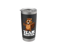 Squadra Castoro E Castoro Costume Da Boscaiolo Dam Beaver Bicchiere termico in acciaio inox doppia parete